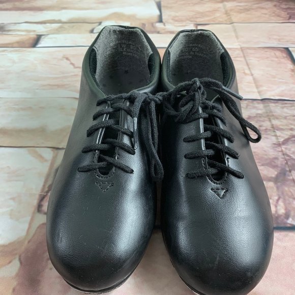 Capezio 442C  Lace up Black Tap Shoes - Picture 1 of 7